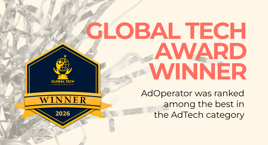 AdOperator Wins Global Tech Award in the AdTech Category