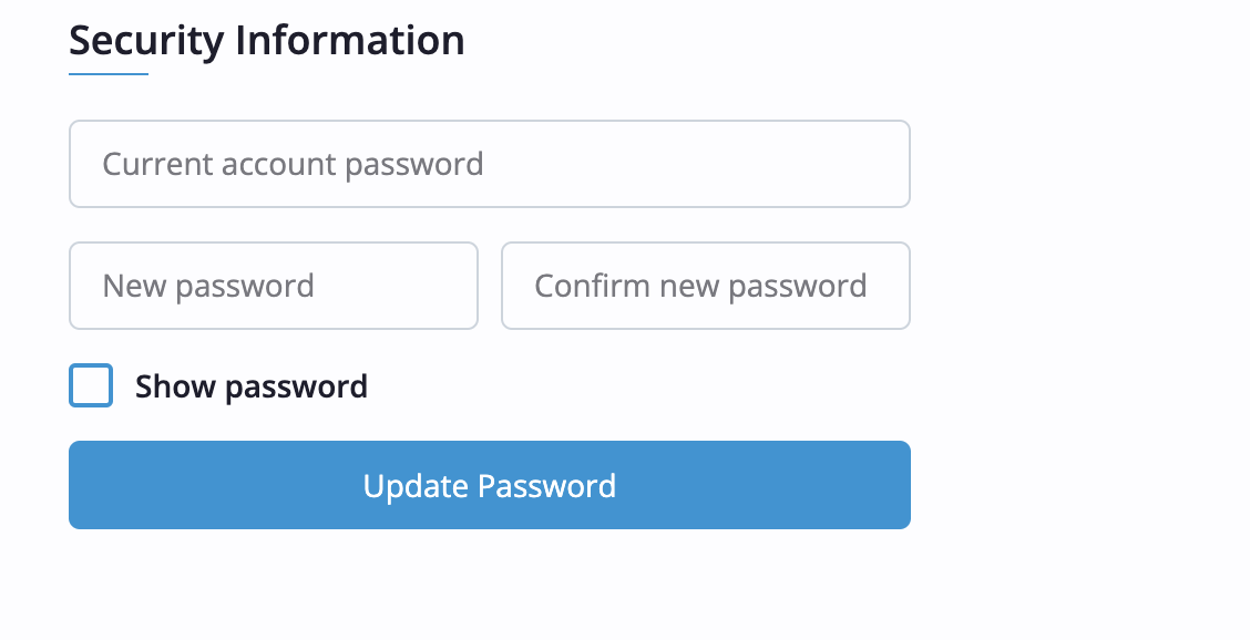 change password